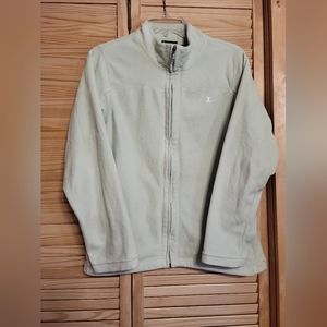 Lot of 2 Champion full Zip Up polyester jacket sweatshirt medium purple, green